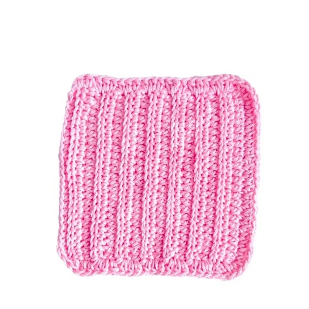 Hand Crafted Soft Pink All Purpose Dish or Wash Cloths 100% Cotton Set of Two